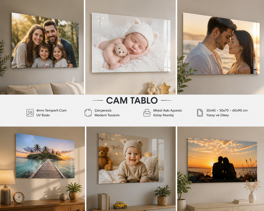 Kişiye Özel UV Baskılı Cam Tablo – 4 mm Temperli Fotoğraf Tablo